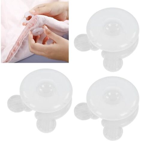 Clip de fixation de couette - QIILU - 20 pièces - Plastique - Maintien couette en place - Lavable