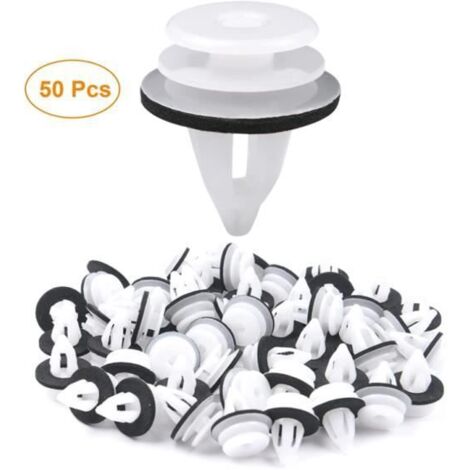 Clip de Fixation de Voiture - Generic - Retenue Vehicle Clips Rivets en Plastique - Blanc - Voiture