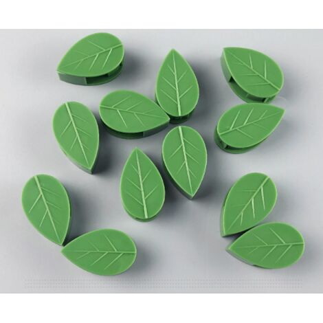 Clip de fixation invisible pour plantes grimpantes, crochet mural en rotin (forme de feuille, 10 pièces)
