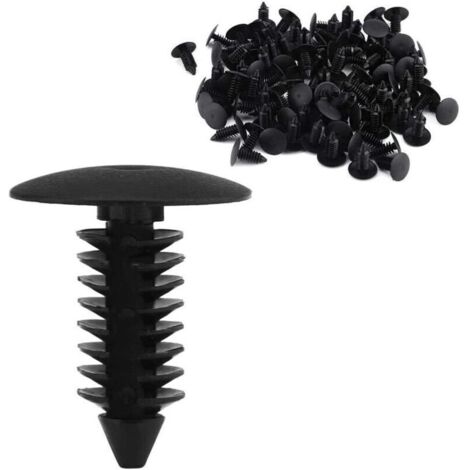 Clip de Garniture de Porte, 100pcs Clips Universels de Type Poussoir Clip de Pare-chocs Rivets Push Fastener Retainer pour Clips de Panneau de Garniture Clips de Garniture de Porte