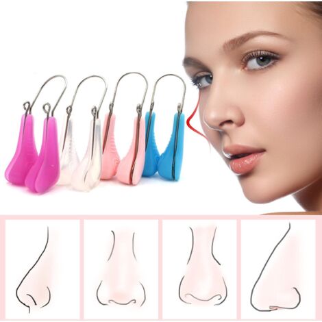 clip De Levage De Nez,pince De Nez,4 Pices Nose Shaper,pince-nez En Siliconen,pince De Nez De Beaut Silicone Clip De Nez Beaut Pont De Nez Minceur