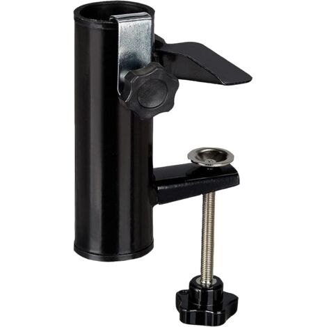 Clip de Parasol en Métal, Pince de Table pour Parasols de Jardin, Support Parasol Balustrade, Fixation de Parasol, Support Parasol Balustrade, pour Table de balcons, de terrasses ou de Tables