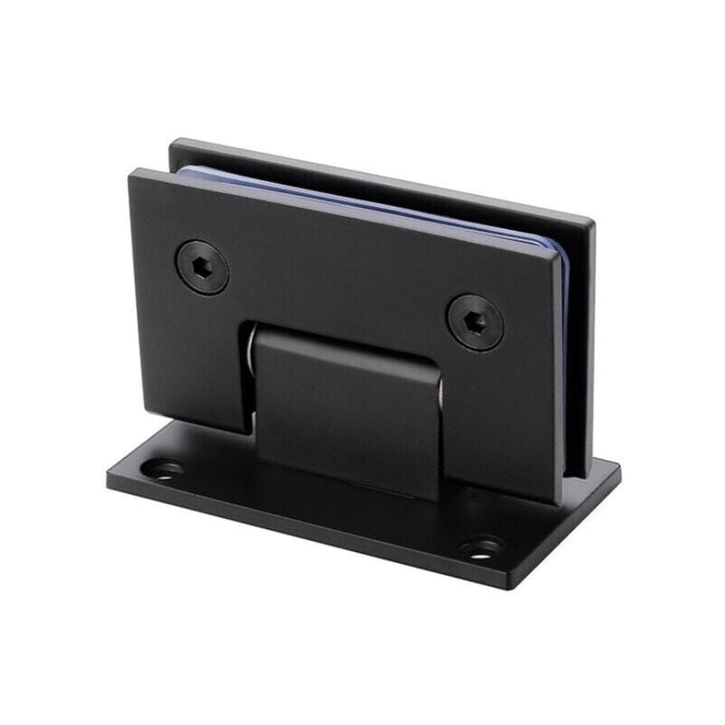 Clip de salle de bains en acier inoxydable moulé avec précision à 90 degrés, charnière de salle de douche d'hôtel noir mat, clip de porte en verre