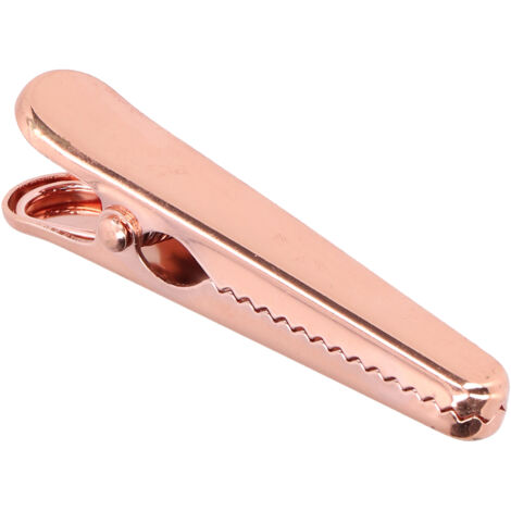 Clip de Scellement 7,9 cm Poignée Confortable Design Robuste à Dents Internes pour Cuisine, Bureau, Papiers, Photos en Or Rose