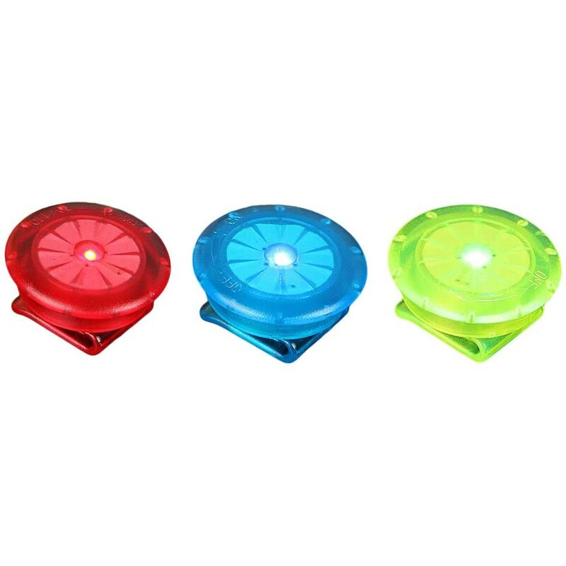 

Clip de seguridad LED para corredores, perros, bicicletas, cochecitos, 3 piezas (rojo, azul y verde)