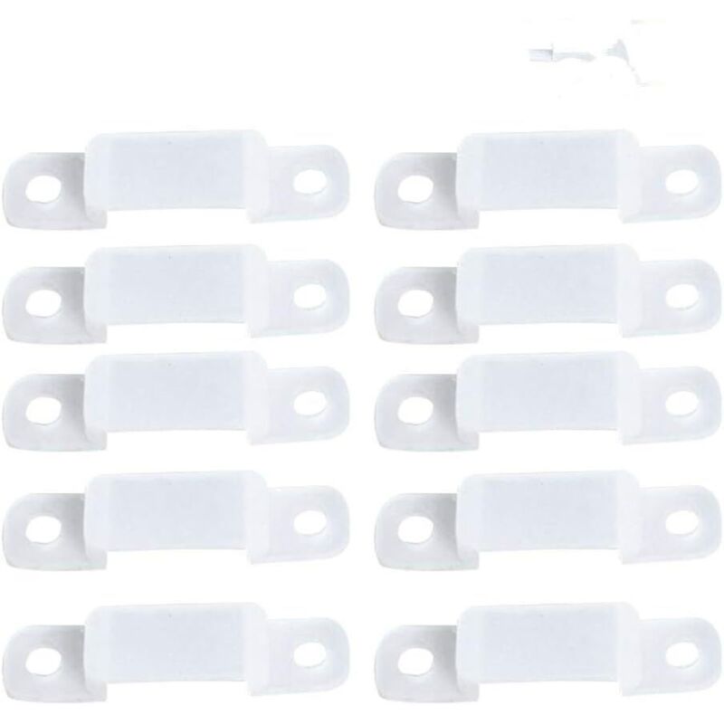 Chendyy - Clip de support de fixation de bande de lumière, clip de support de silicone 12mm pour la fixation étanche smd 3528 5050 1210 rgb led bande