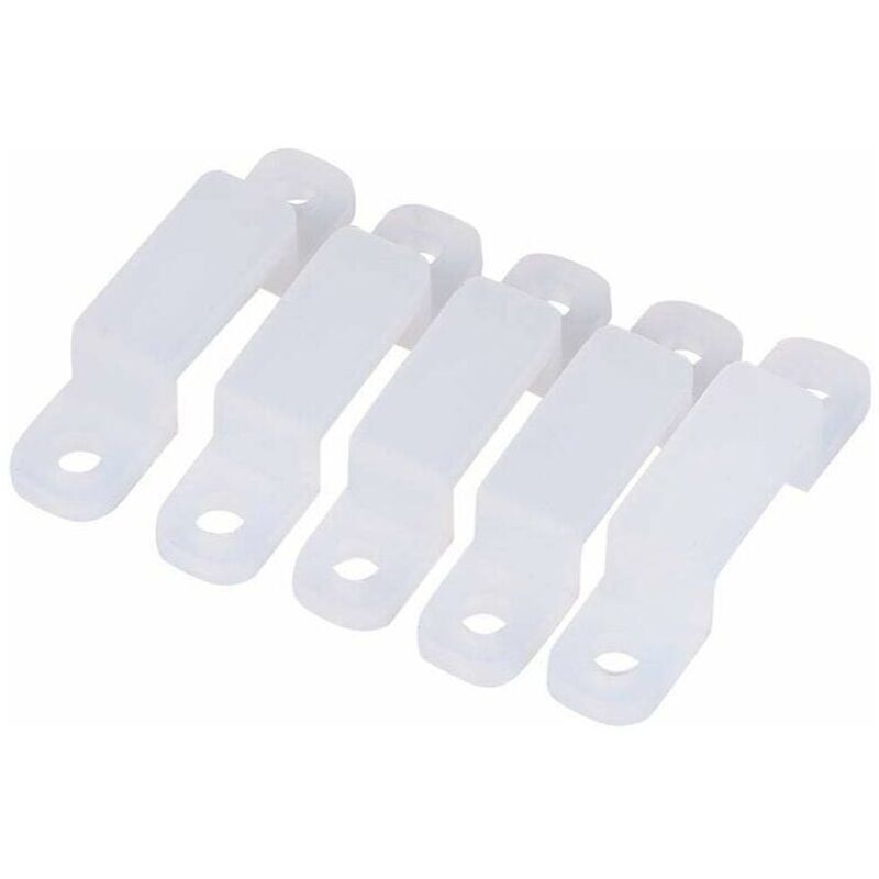 Clip de Support de Montage de Bande Lumineuse. 100 pièces 8/10/12mm Clip de Support en Silicone pour la Fixation 3528 5050 1210 RGB LED Bande