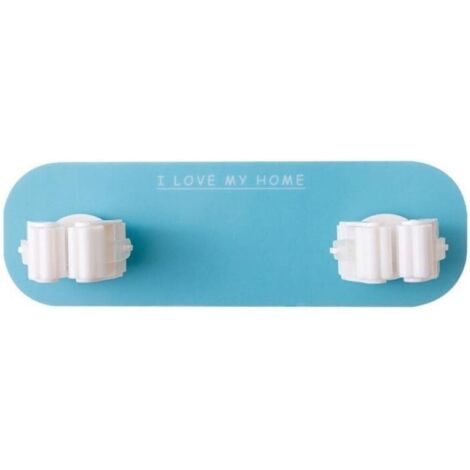 Clip de vadrouille mural support de rangement pour vadrouille 1pc vadrouille brosse multifonctionnelle large balai pince de rangement bleu
