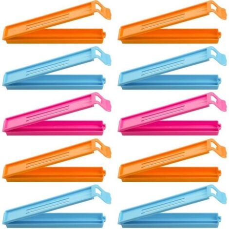Clip d'Étanchéité,Alimentaire Clip d'Étanchéité,Sealing Clips Réutilisable Plastique,pour Emballage Cuisine Bonbons Snack,10pcs