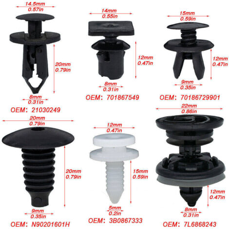 Clip di fissaggio 120X per VW Transporter T4 T6 T5, perno di supporto rivestimento interno L&H