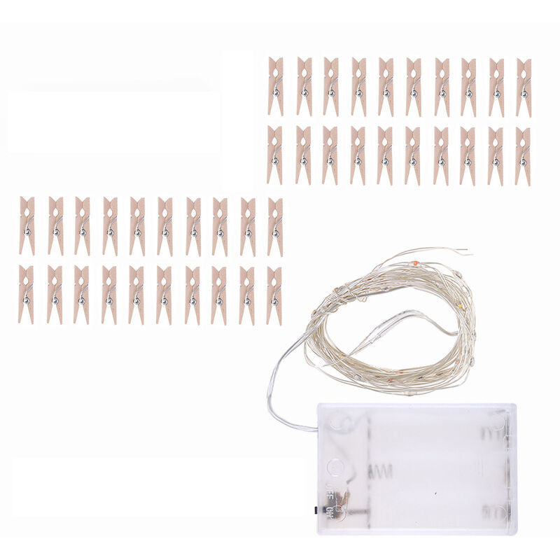 

Clip estrellada decorativa cadena de clip de la luz de Navidad,Warm white , 4M,40 LEDs , 20pcs Clamp