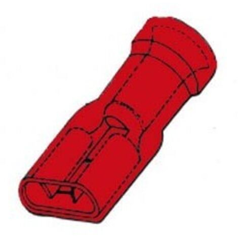 CLIP FEMELLE ISOLE 6.4mm ROUGE FRMI RI1378