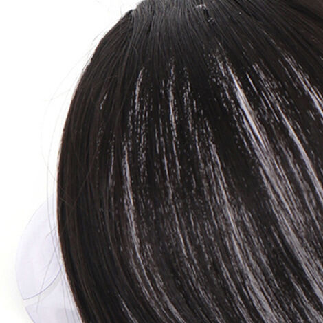 Clip Frange en Fibre Résistante à la Chaleur - Accessoire Coiffure pour Frange et Tempes - Extension Capillaire Noire