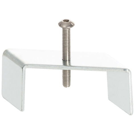 Clip für 1-Phasenstromschiene Einbau Unterputz Aluminium  Silbern