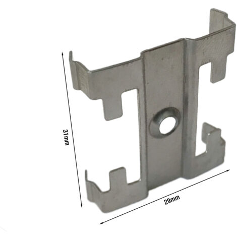 Clip Guida Gancio Metallo Per Fissaggio a Muro Del Profilato Alluminio Da Soffitto Luce Asimmetrica BA3315W