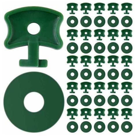 Clip in plastica per serre con rondelle per fissare l'isolamento e la rete a bolle su serre in alluminio, verdi, 50 clip + 50 rondelle