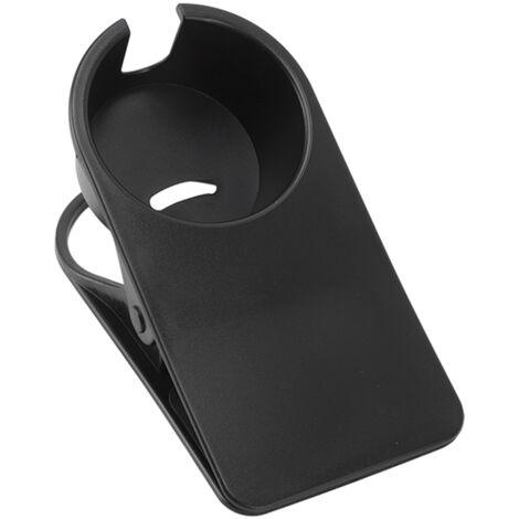 Clip-on Becherhalter fürs Büro, schwarzer seitlicher Becherhalter aus Kunststoff für Glas, Becher oder Flasche, zur Aufbewahrung im Büro oder zu Hause.