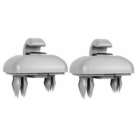 Clip para parasol de coche de 2 piezas, gancho para parasol, para Audi A1, A3, A4, A5, Q3, Q5 (8E0, 857, 562) A7, B6, B7, B8, S4, S5, Gris