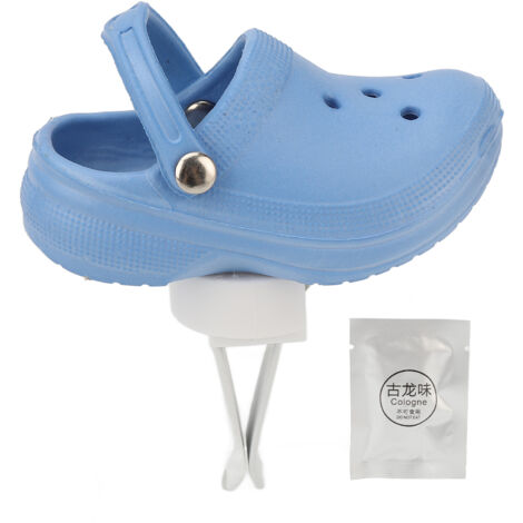 Clip Parfumé pour Voiture en Forme de Mini Chaussure - Décoration d'Intérieur Aromathérapie Bleu Clair