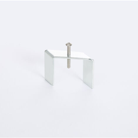 Clip per Binario Trifase Borgia da Incasso Alluminio Argento