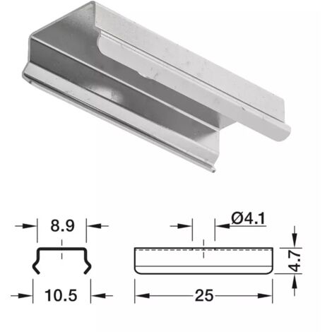 CLIP PER IL MONTAGGIO INVISIBILE DEI PROFILI 2103 HAFELE LOOX5 833.95.761
