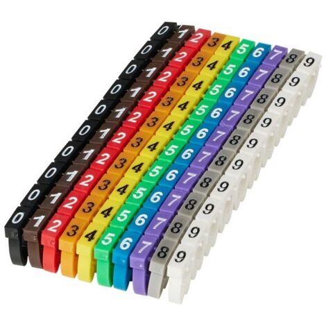 Clip per marcatura cavi numerate MicroConnect 0-9, MC-CABLEMARKER