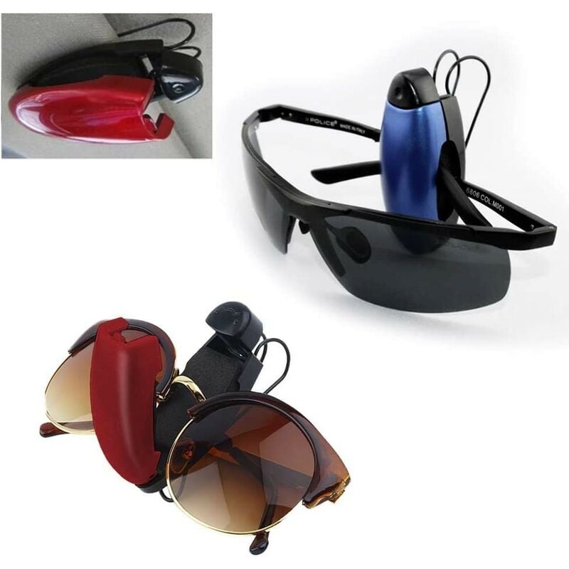 Image of Silvano - Clip per occhiali per l'aletta parasole dell'auto - Confezione da 2 unità Offerta esclusiva