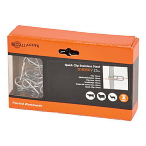 Clip per pali in fibra 10mm - 25 pezzi GALLAGHER 018300GAL