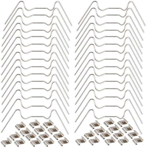 Clip per serra per vetrate (30W e 30Z) Clip di fissaggio in acciaio inossidabile Kit di riparazione Accessori Staffa 60 pezzi