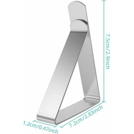 SOLEIL Clip per tovaglia 6 cm: set di 12 clip per tovaglia regolabili in acciaio inossidabile, ideali per l'uso all'aperto e per le feste