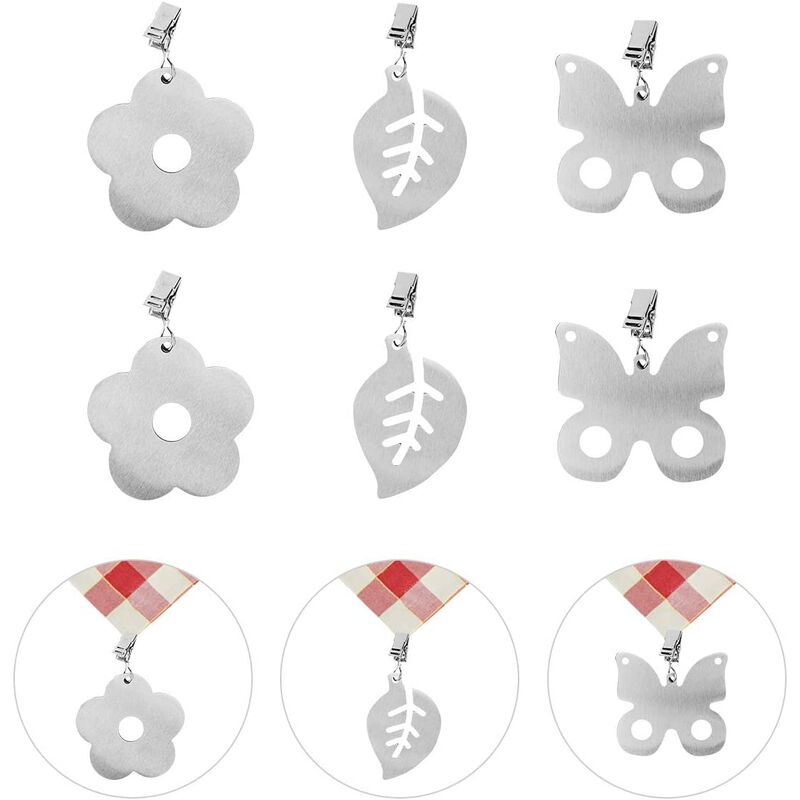 Clip per Tovaglia, 6 Pezzi Pesi per Tovaglia con