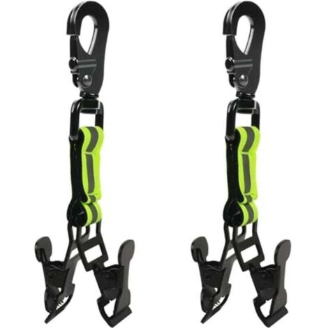 Clip pour gants de travail avec bandes réfléchissantes - Lot de 2 pour pompiers et agents de sécurité - Clip porte-gants pour ceinture