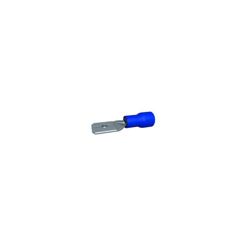 cosses 6.35 x 0.8 mm male bleu - boite de 100 - bleu