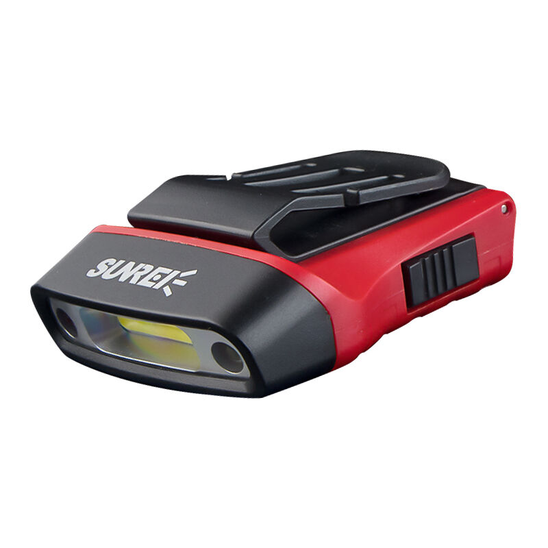 Clip Rechargeable LED phare rotatif casquette à bille visière lumière mains libres avec lumière rouge pour la pêche en cours d'exécution Camping