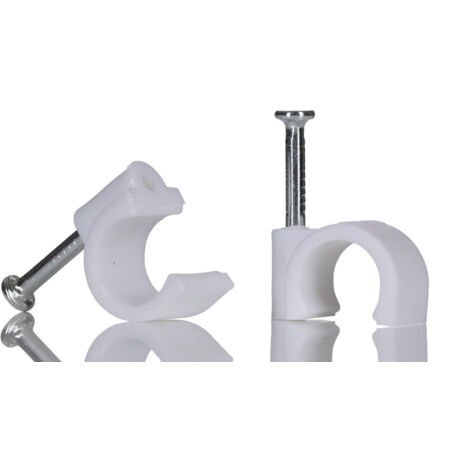 Clip serre-câbles RS PRO, Ø max 10mm en Polyéthylène, Acier type Pince ( Prix pour Paquet de 50 )