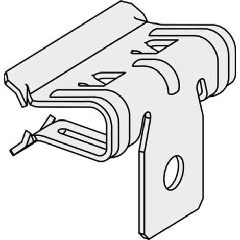 Clip sur horizon AC85 - 1 - 1,5 cm - TL 0,4 cm pour dalle plafond - EUROCOUSTIC