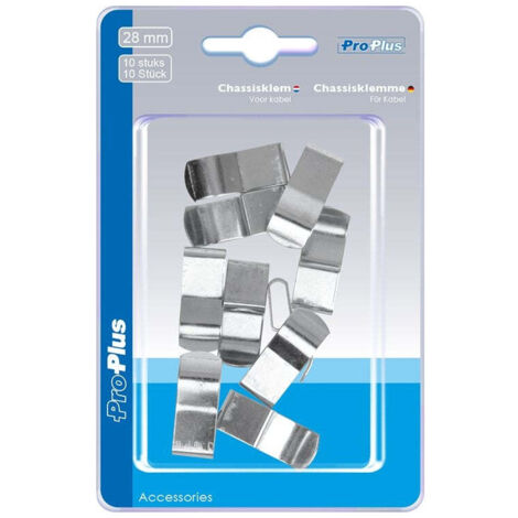 Clip telaio 28mm per cavo 10 pezzi in blister