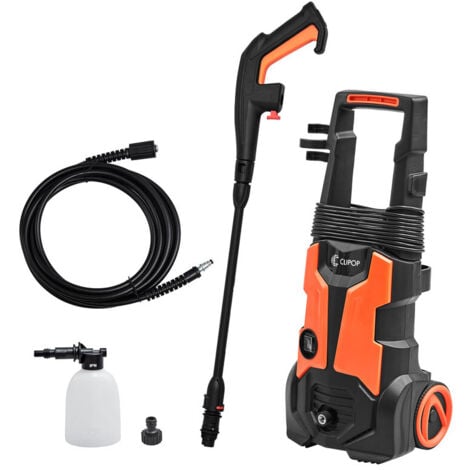 CLIPOP 150BAR Electric Pressure Washer, Adjustable Spray Nozzle, 450L/H 1900W High Pressure Jet Wash Kit & Foam Bottle, High-Performance Power Cleaner For Car, Patio, Portable Electric Jet Washer