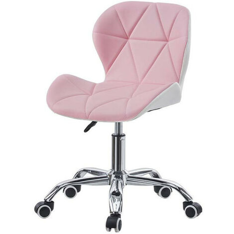 Clipop – Chaise de bureau pivotante réglable en similicuir rembourré – Hauteur 41-52 cm – Largeur 48 cm – Charge max 100 kg – Roulettes pour déplacement facile