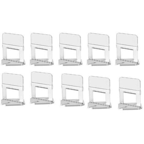 Clips 10 Pièce 1mm Croisillons pour Carrelage Croisillon Autonivelant Professionnel Kit de Système de Nivellement pour Outils de Construction de Murs en Céramique
