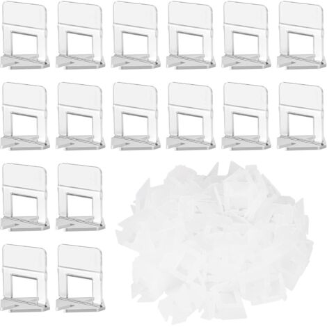 Clips 100 Pièce  Croisillons pour Carrelage Croisillon Autonivelant Professionnel Kit de Système de Nivellement pour Outils de Construction de Murs en Céramique
