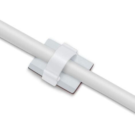 Clips adhésifs réglables pour la gestion des câbles à fibre optique, supports de fils et de cordons à la maison ou au bureau (paquet de 100)-AquaForge
