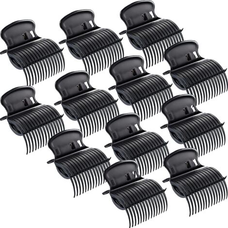clips Bigoudi (12 Pices, Noir) Le Clip  Griffes Est Un Clip De Bigoudi Alternatif Pour La Coiffure Des Femmes Et Des Filles