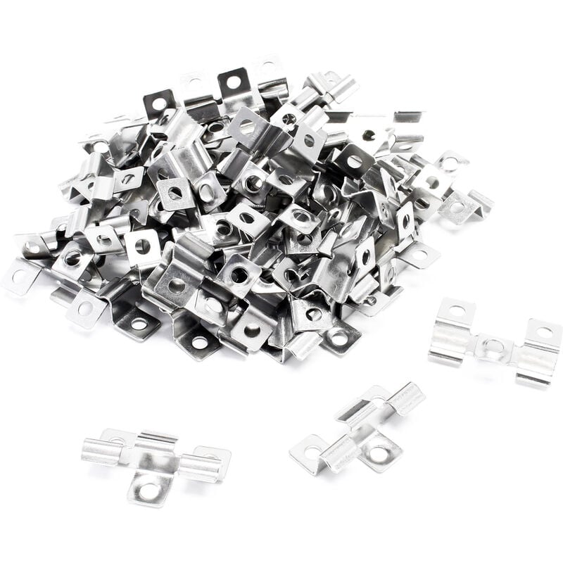 

Clips de acero inoxidable XPOtool para tablas de terraza, altura de sujeción 8 mm, 50 piezas