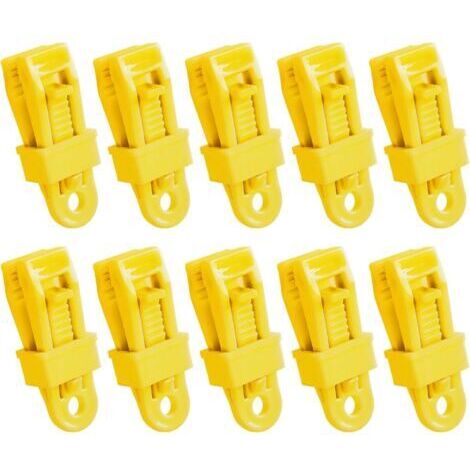 Clips de bâche, pinces réglables coupe-vent – Clips de fixation pour tissu d'ombrage extérieur  pour camping, pique-nique, extérieur, camion, bateau, couvertures, abris de serre