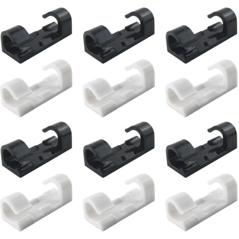 Clips de câble auto-adhésifs pour une gestion polyvalente des câbles, fixation par vis avec 2 trous pour une sécurité accrue, installation facile sans perçage, adaptés-AquaForge
