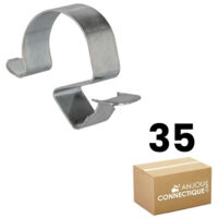 100 Attaches à Clouer Pour Câble, Pontets Gris 8mm, Fixation Murale, Neuves
