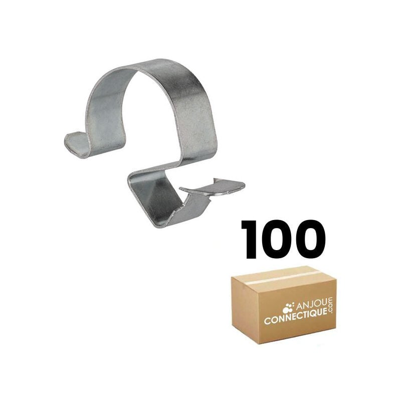 RAM - Boîte plastique de 100 clips pour câble et gaine ø 6-9 mm - Épaisseur tôle 2-7 mm