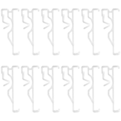 Clips De Cantonnière En Plastique Transparent Pour Stores Horizontaux Dissimulés Lot De 12 Pièces