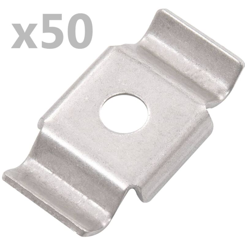 Design In - Clips de clôture en papillon 50 pcs Acier inoxydable CFW13812